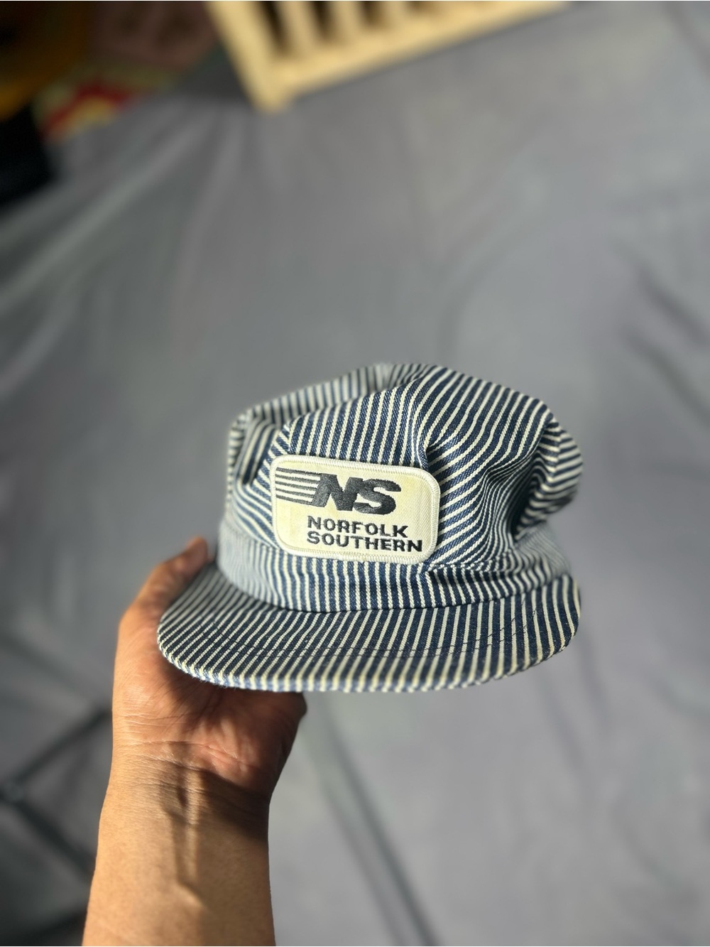 Kids Engineer Cap - Navy Stripe